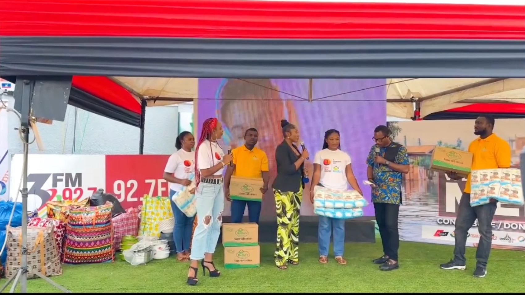 The Florence Mensah Foundation and Reflo Company Limited Aids Mepe Residents Affected by the Dam Spillage