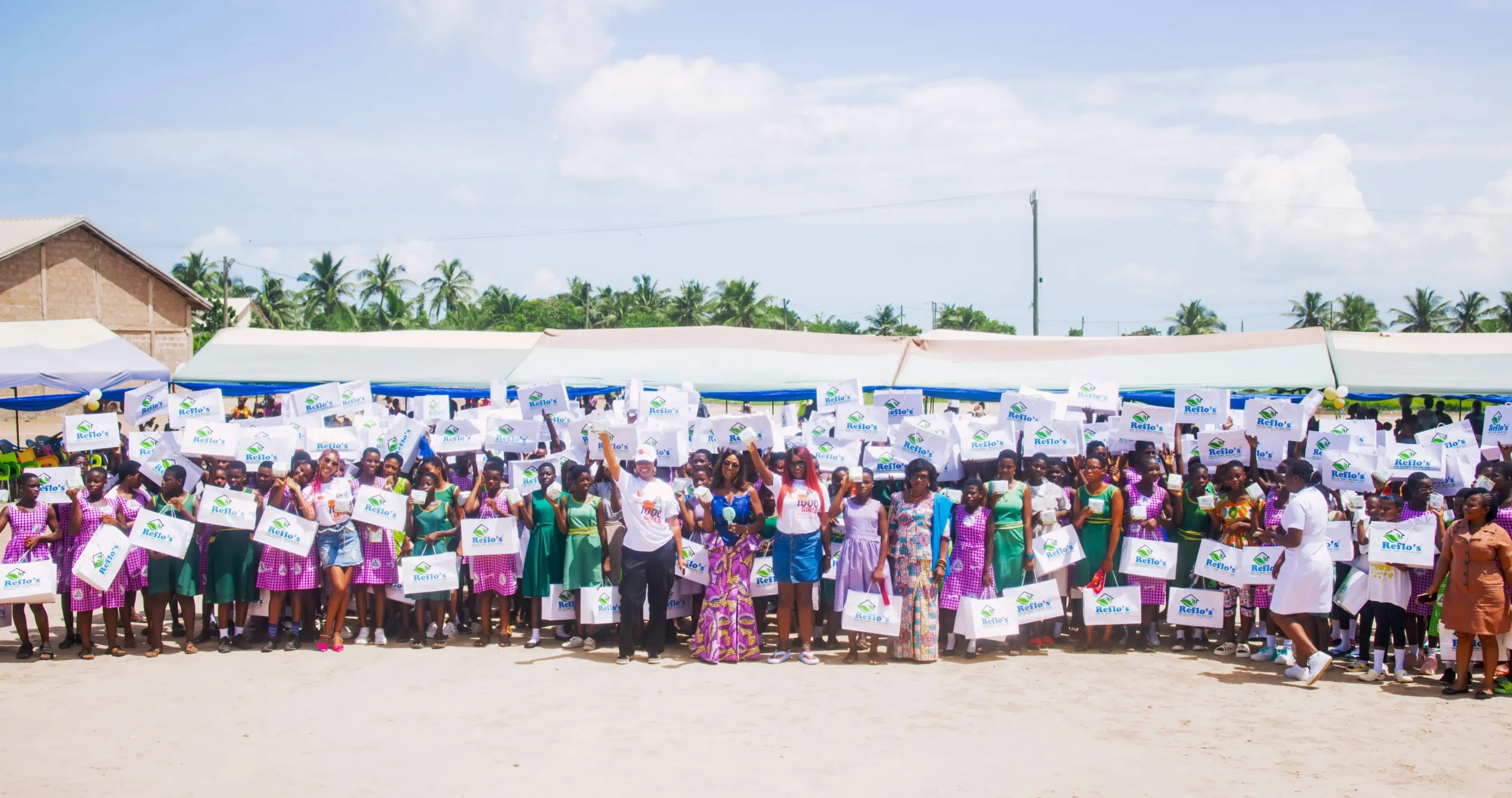 Reflo Company Ltd collaborates with The Florence Mensah Foundation to commence the Foundation’s “1000 girls” project in Keta
