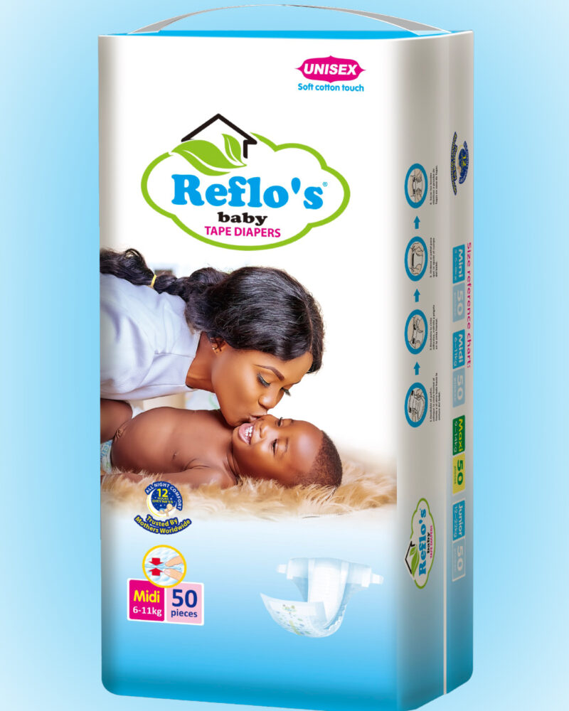 Midi - Reflo’s® Baby Tape Diapers​ - 50pcs