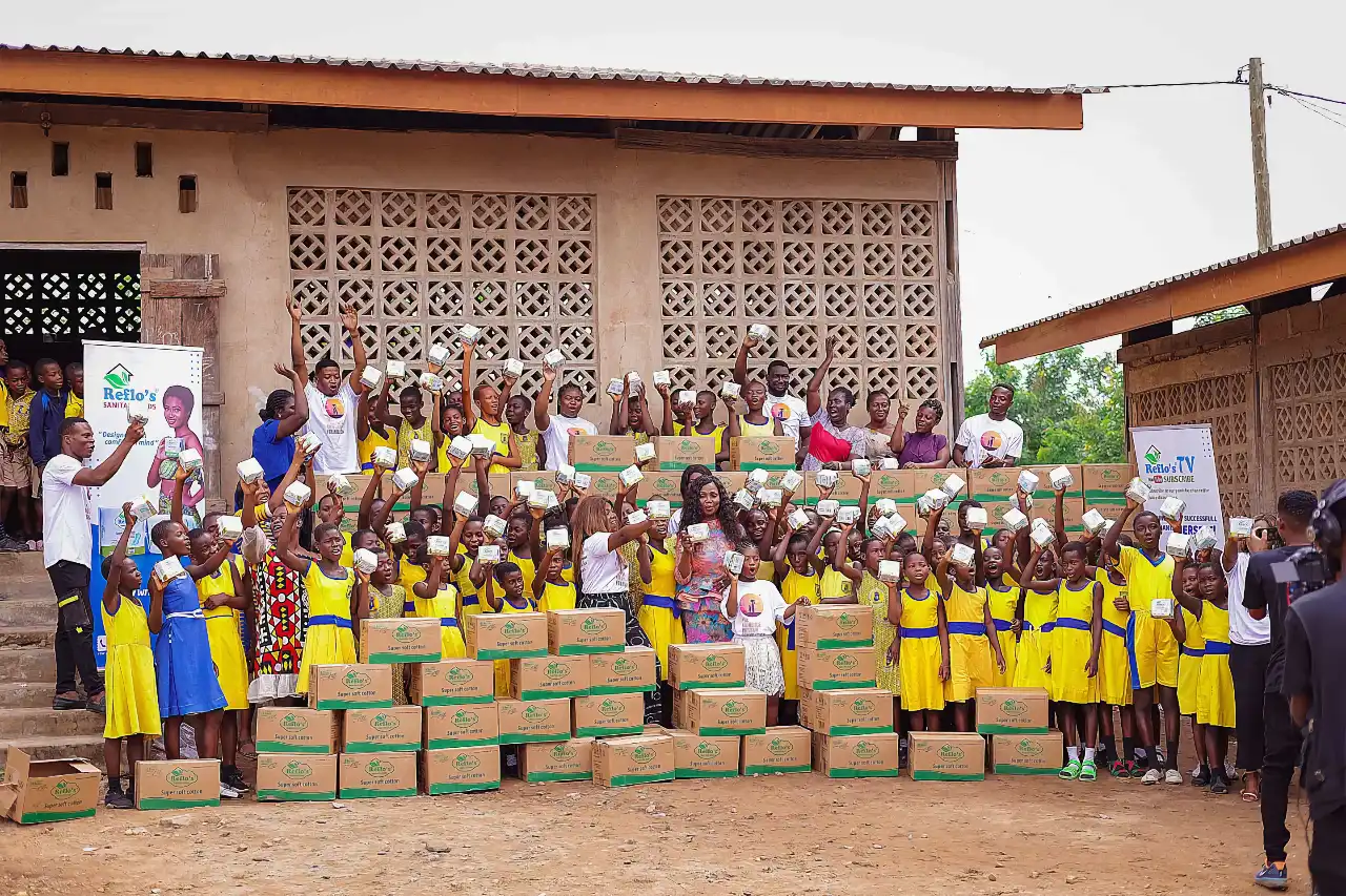 Reflo Company and Florence Mensah Foundation Empower Underprivileged Girls  with Sanitary Pad Donation - EdwardAsare - Digital Marketer, PR, Blogger
