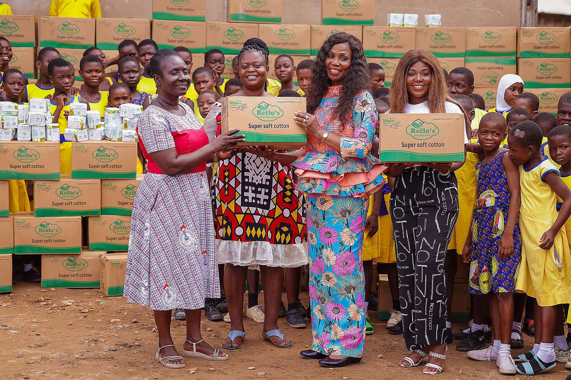Reflo Company and Florence Mensah Foundation Empower Underprivileged Girls  with Sanitary Pad Donation - EdwardAsare - Digital Marketer, PR, Blogger