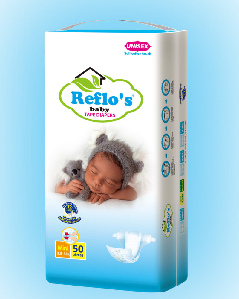 Mini - Reflo’s® Baby Tape Diapers​ - 50pcs